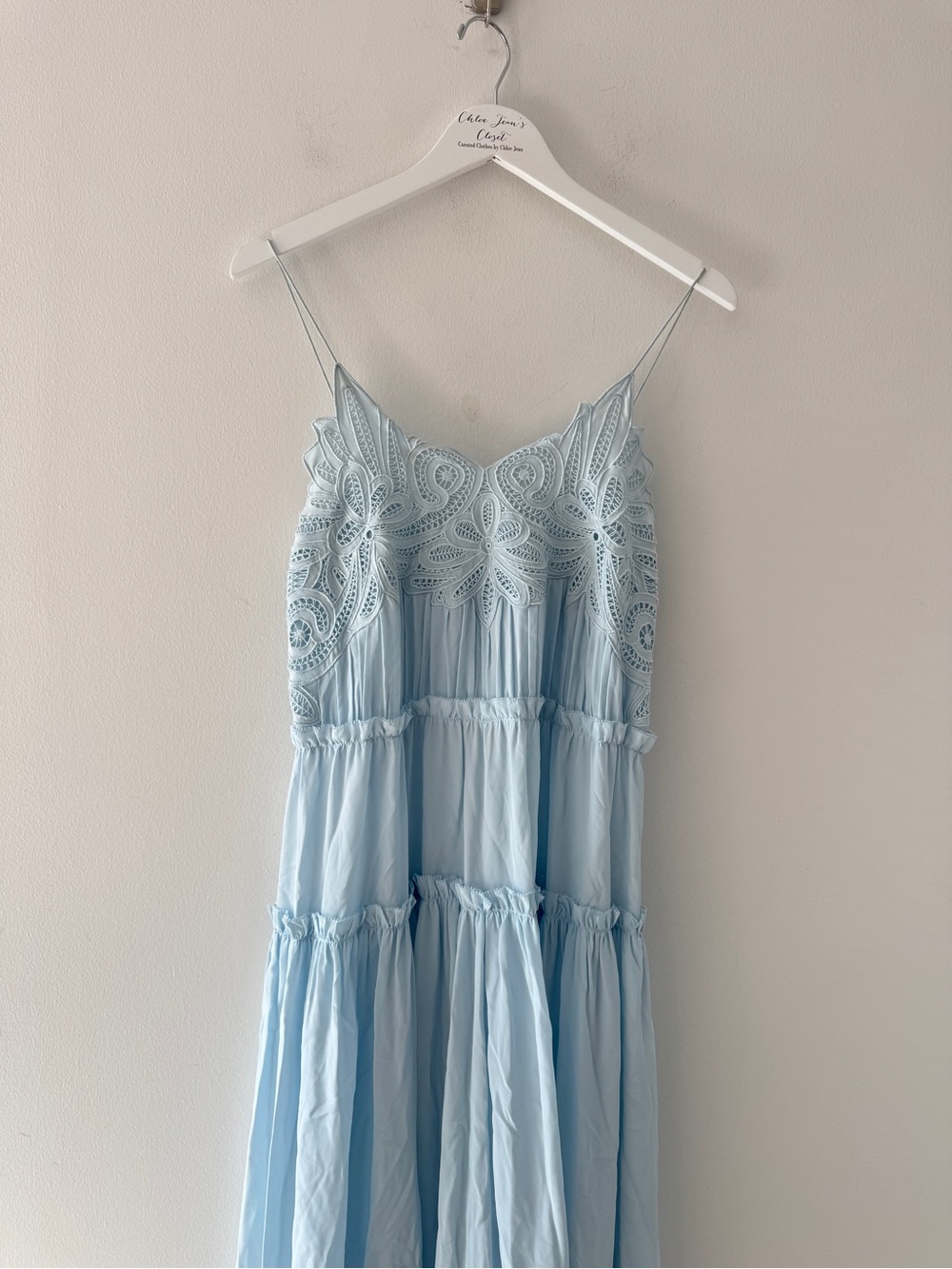 ULLA JOHNSON Filippa Lace Silk Gown 0 - Picture 8 of 11